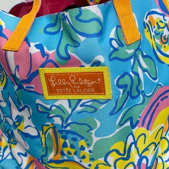Lilly Pulitzer Women's Multicolor Estee Lauder Floral Tote Bag - Picture 8 of 8